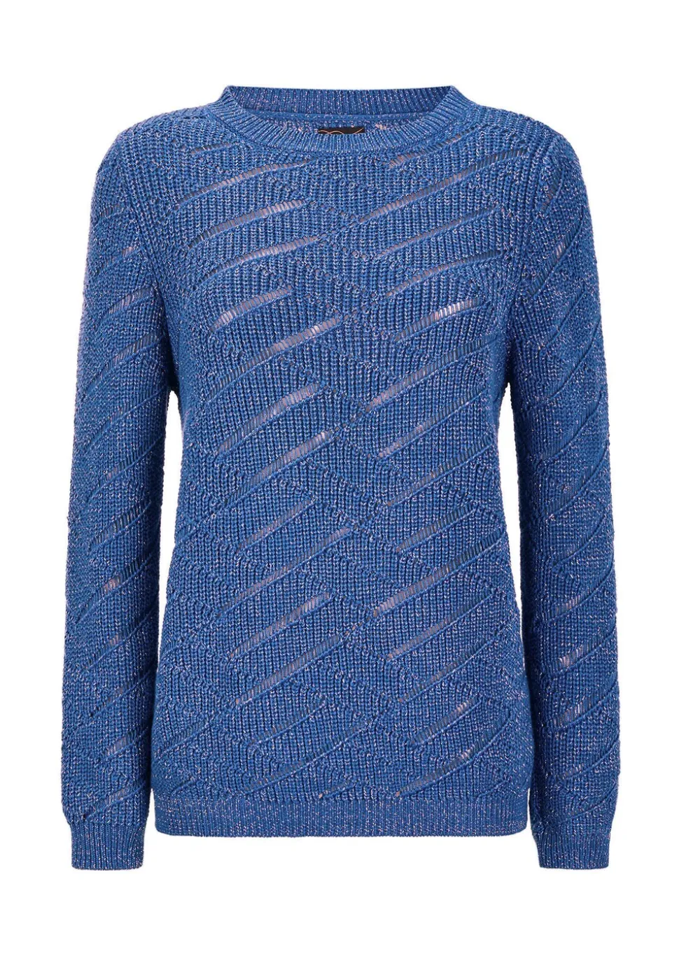 Pull en maille ajourée et tricot côtelé