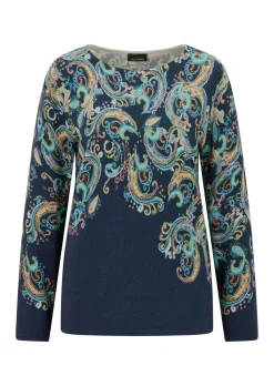 Pull en maille fine à motif cachemire