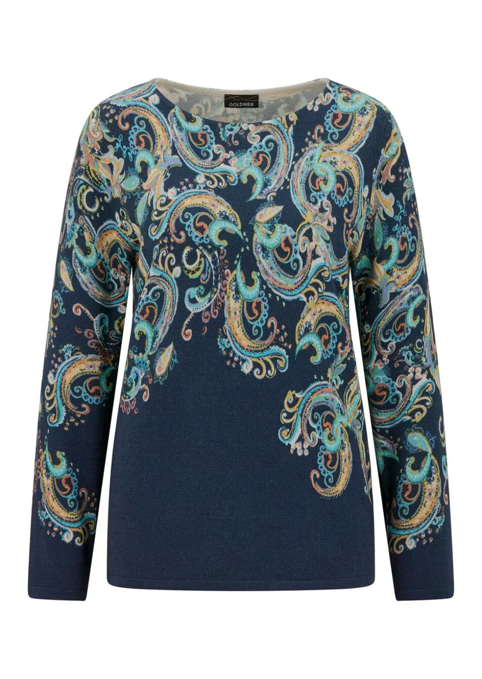 Pull en maille fine à motif cachemire