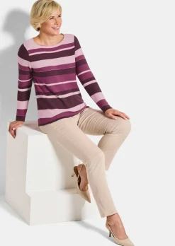 Pull en maille à rayures