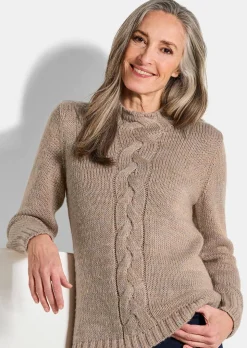 Pull en maille torsadée