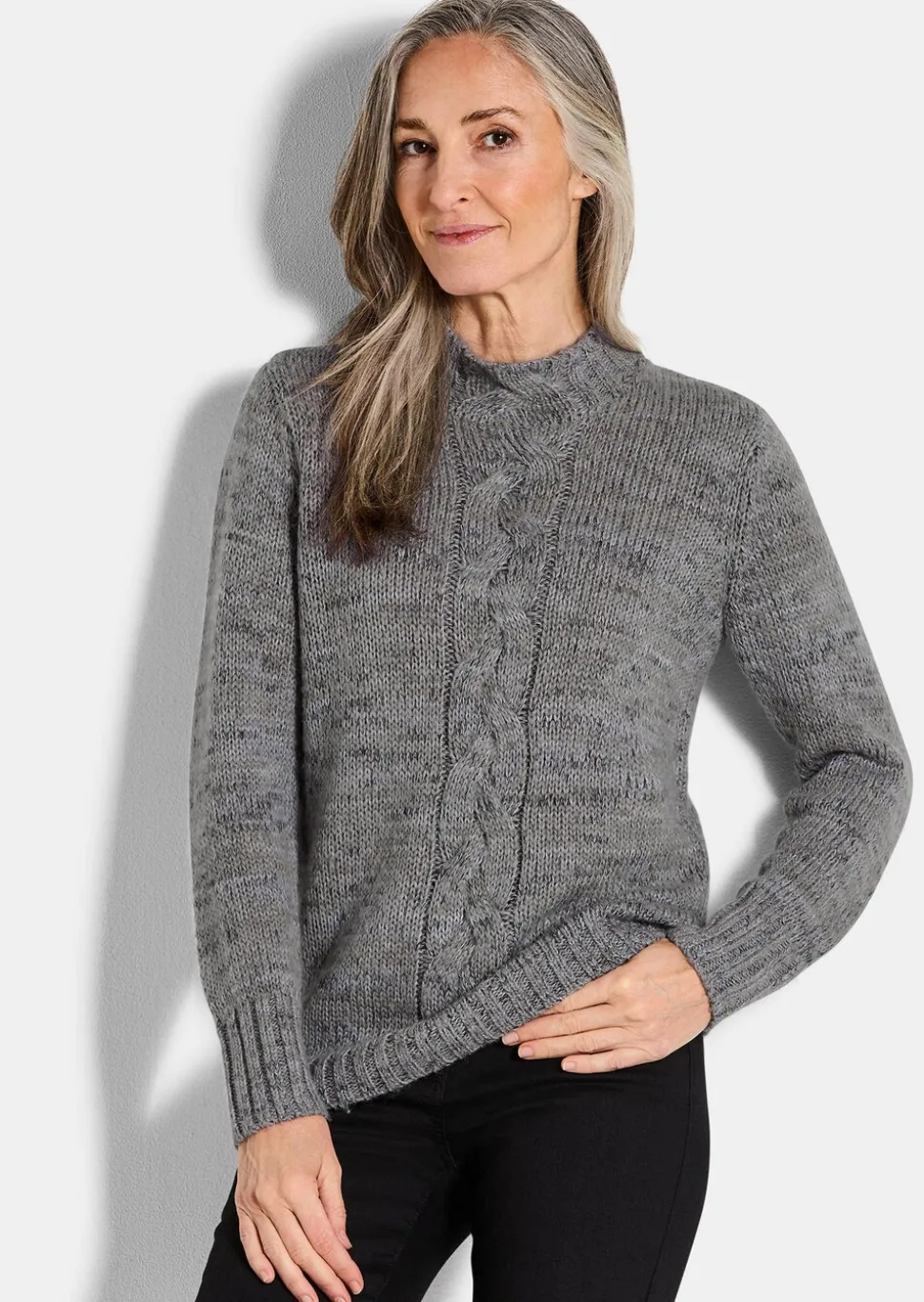 Pull en maille torsadée