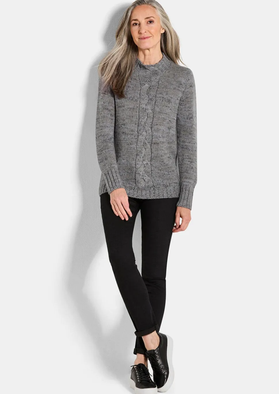 Pull en maille torsadée