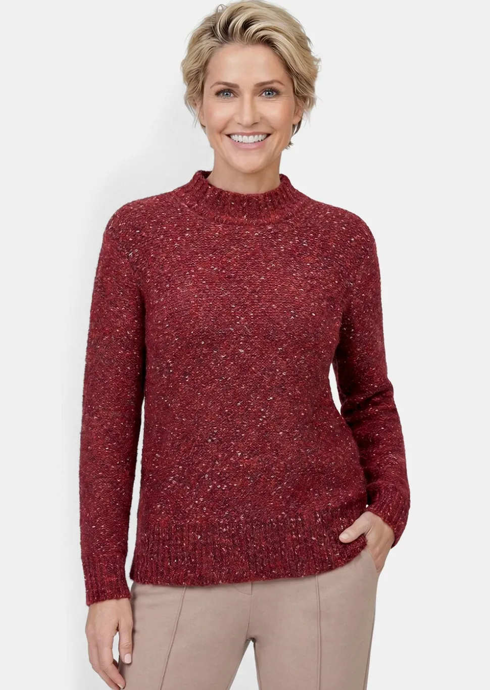 Pull en tricot aspect bouclette