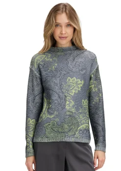 Pull en tricot avec imprimé cachemire