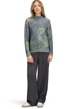 Pull en tricot avec imprimé cachemire