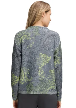 Pull en tricot avec imprimé cachemire