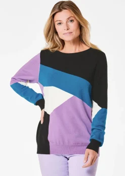 Pull en tricot avec motif intarsia