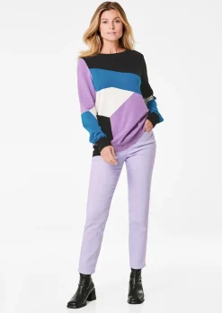 Pull en tricot avec motif intarsia