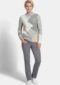 Pull en tricot avec motif intarsia