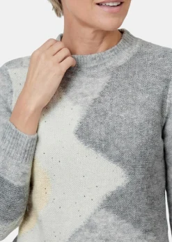Pull en tricot avec motif intarsia