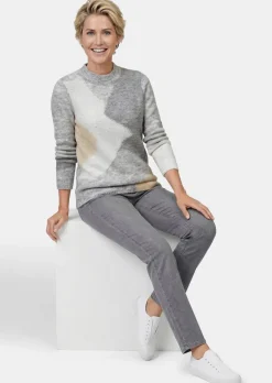 Pull en tricot avec motif intarsia