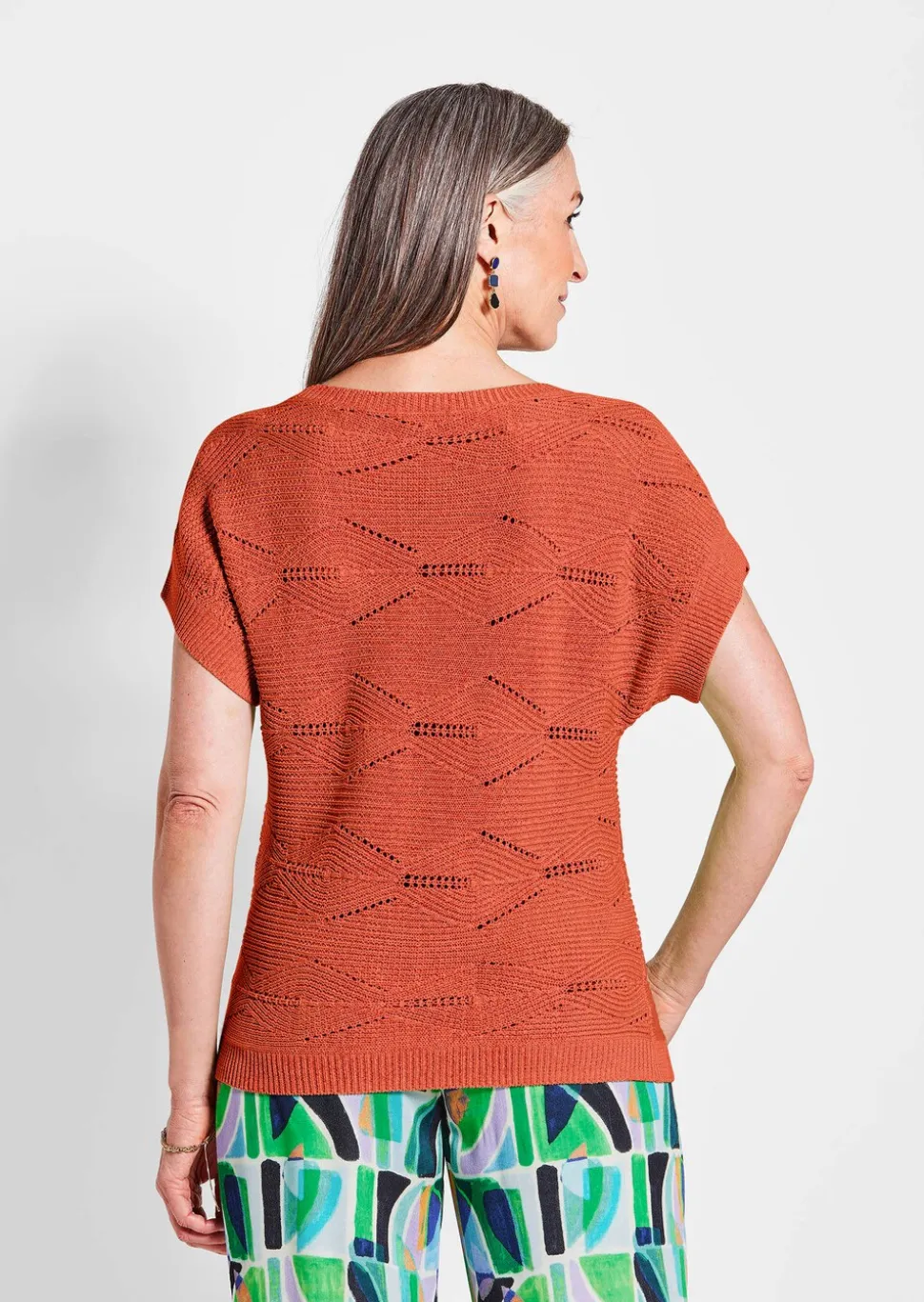 Pull en tricot avec motif à losanges