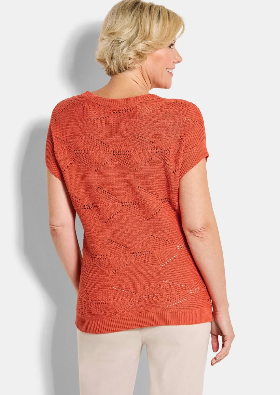 Pull en tricot avec motif à losanges