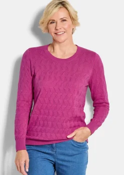 Pull en tricot avec motif torsadé en zigzag