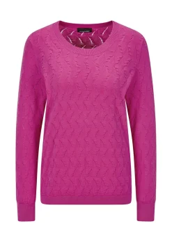 Pull en tricot avec motif torsadé en zigzag