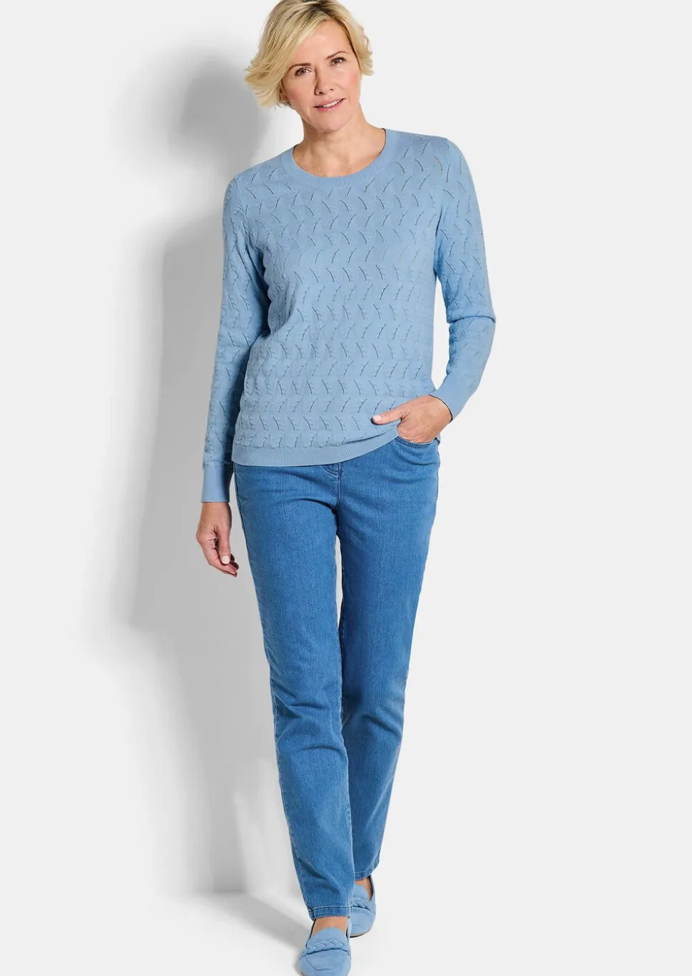 Pull en tricot avec motif torsadé en zigzag