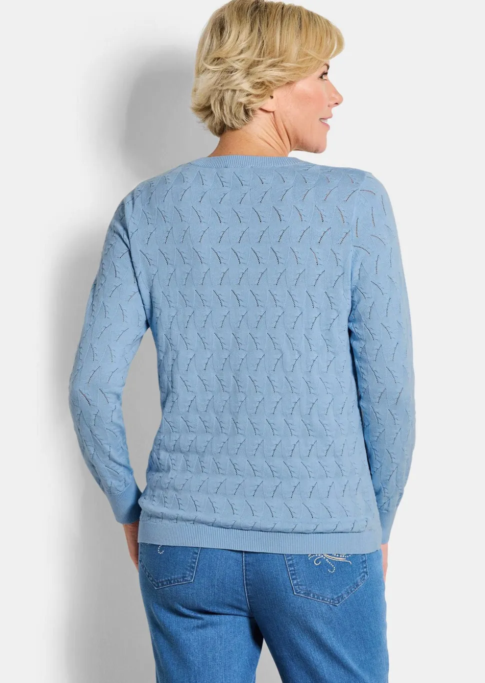 Pull en tricot avec motif torsadé en zigzag
