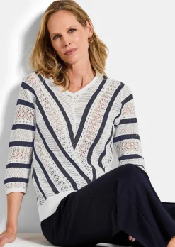 Pull en tricot fin avec motif marin