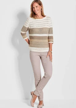 Pull en tricot à larges rayures