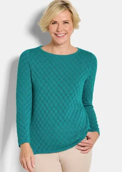 Pull en tricot à la structure alvéolée