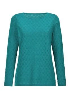 Pull en tricot à la structure alvéolée
