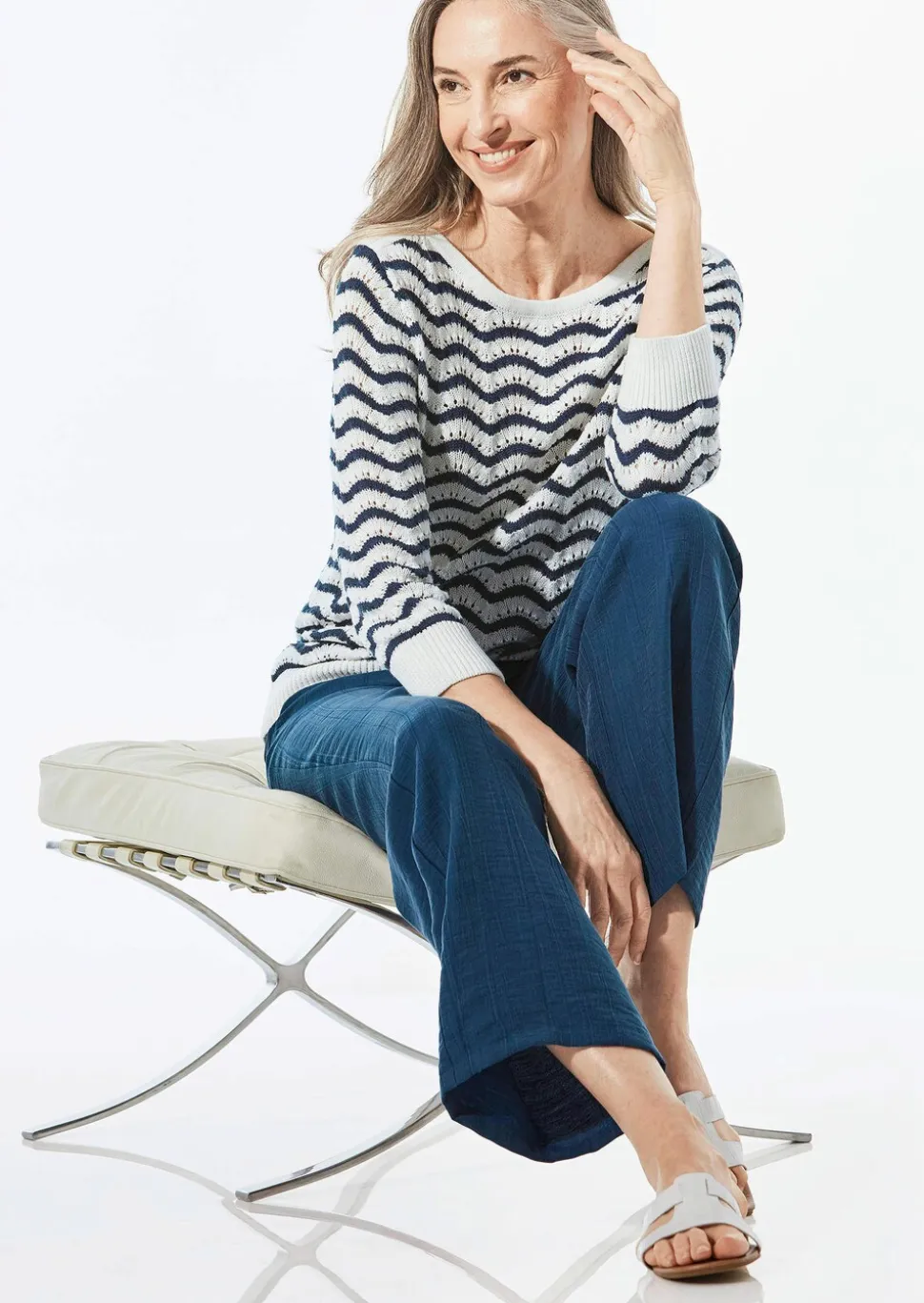 Pull en tricot à manches 3/4