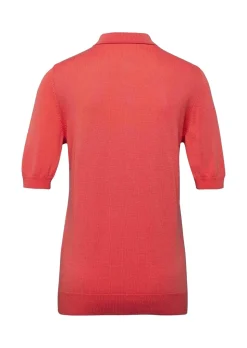 Pull en tricot à manches courtes et col chemisier