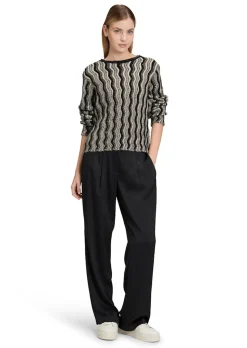 Pull en tricot à motif ondulé