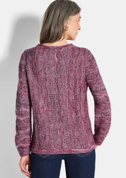 Pull en tricot à motif ondulé