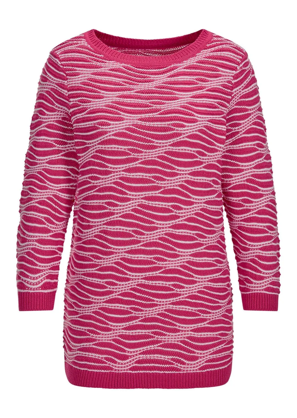Pull en tricot à motif ondulé