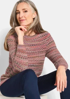 Pull en tricot multicolore