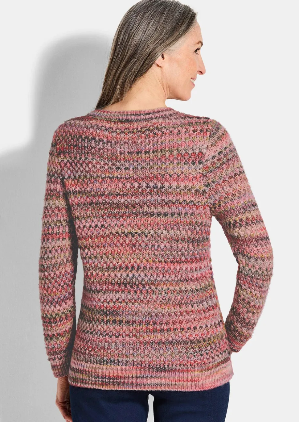 Pull en tricot multicolore