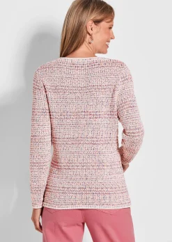 Pull en tricot multicolore