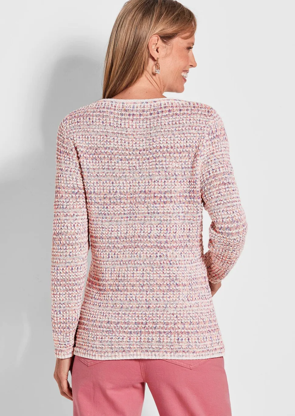 Pull en tricot multicolore