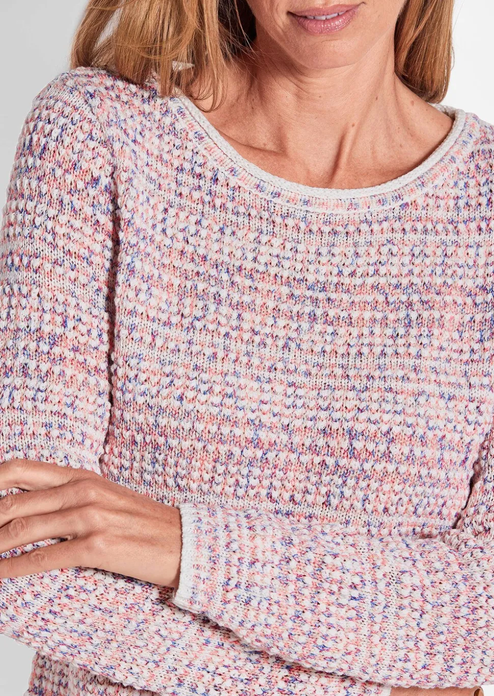 Pull en tricot multicolore