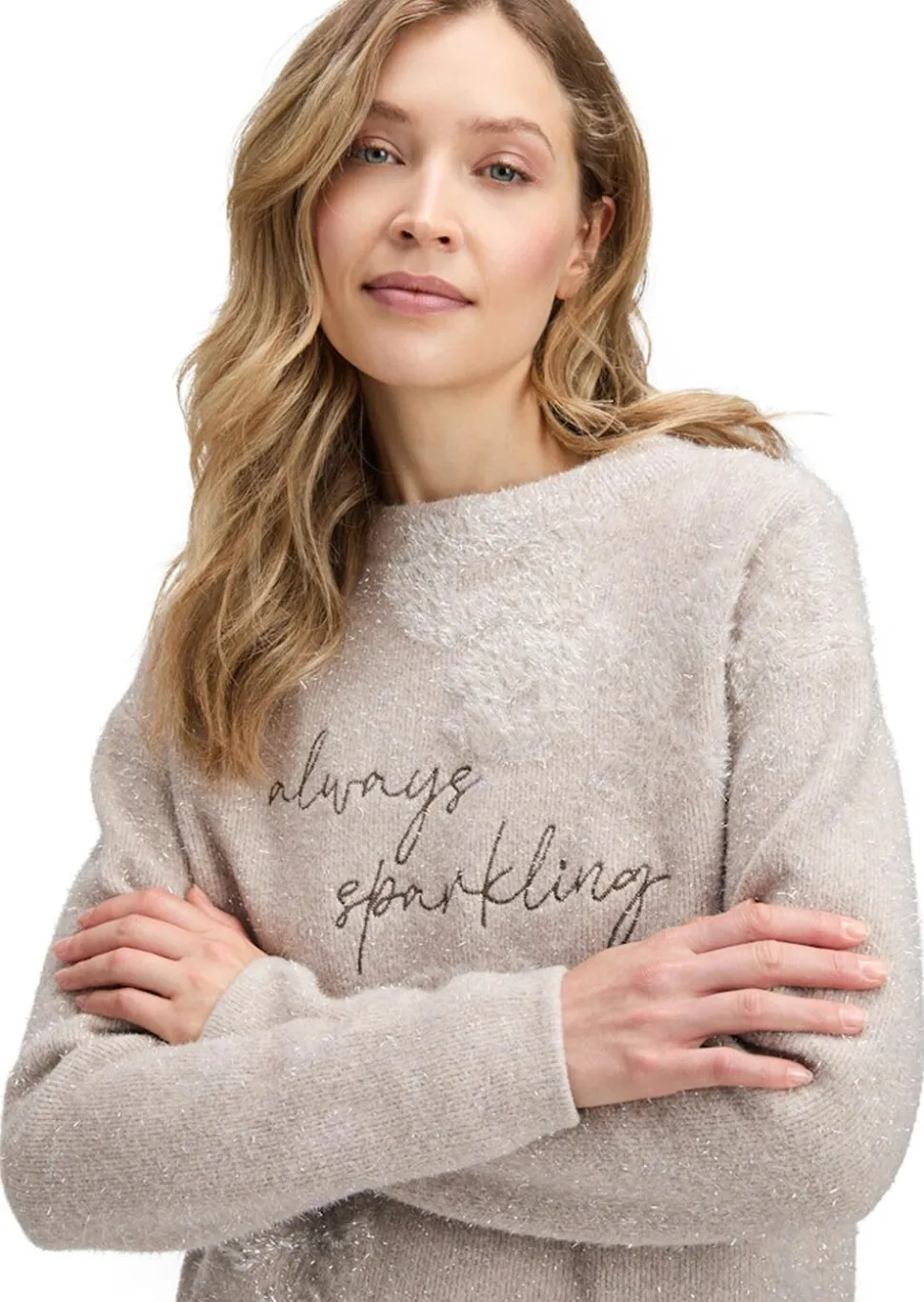 Pull en tricot orné de détails scintillants