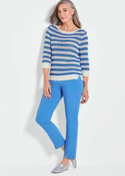 Pull en tricot rayé
