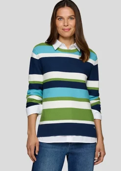 Pull en tricot rayé
