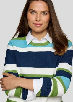 Pull en tricot rayé