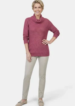 Pull en tricot structuré et fil métallisé