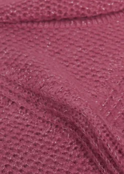 Pull en tricot structuré et fil métallisé