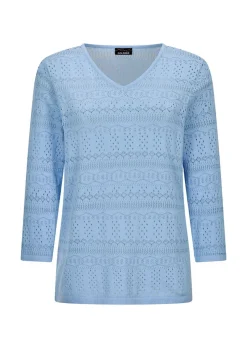 Pull léger en tricot à motif ajouré