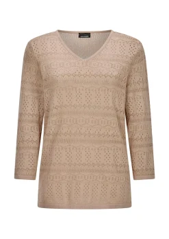 Pull léger en tricot à motif ajouré