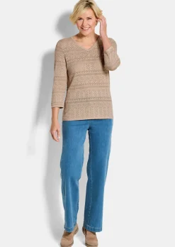 Pull léger en tricot à motif ajouré