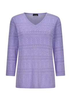 Pull léger en tricot à motif ajouré