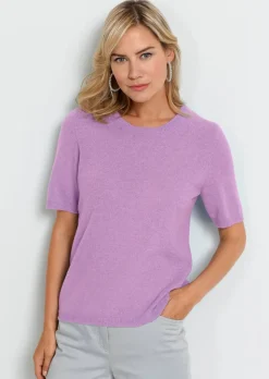 Pull à manches courtes en cachemire
