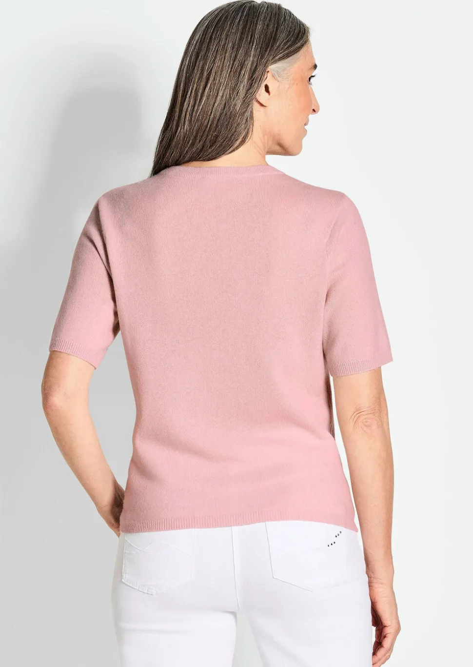 Pull à manches courtes en cachemire