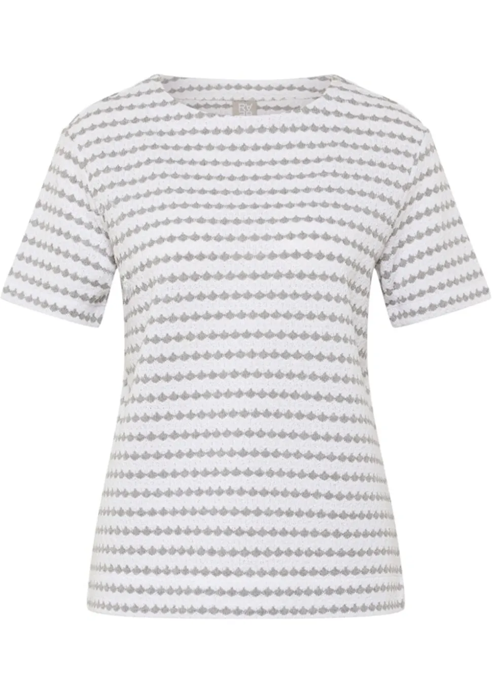 Pull à manches courtes en tricot structuré, avec coton