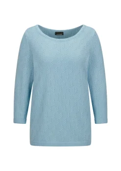 Pull à manches 3/4 en pur coton